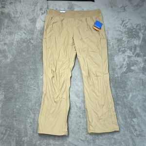 Columbia Women's XL Activewear Pants Beige e0389